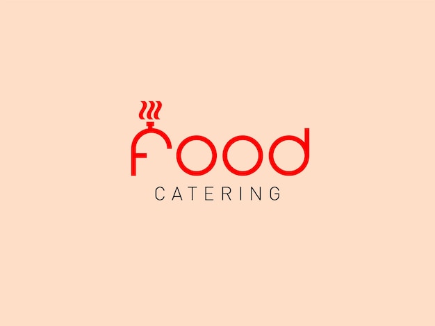 Logotipo de catering de restaurante de comida