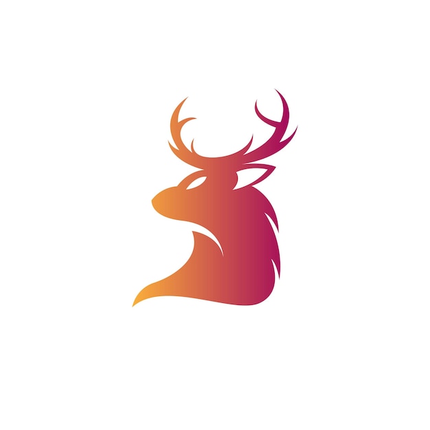logotipo de caza de animales salvajes de ciervos
