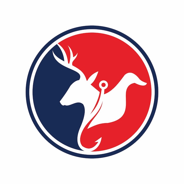 Logotipo de caza y pesca logotipo de aventura.