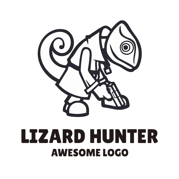 Logotipo de cazador de lagartos