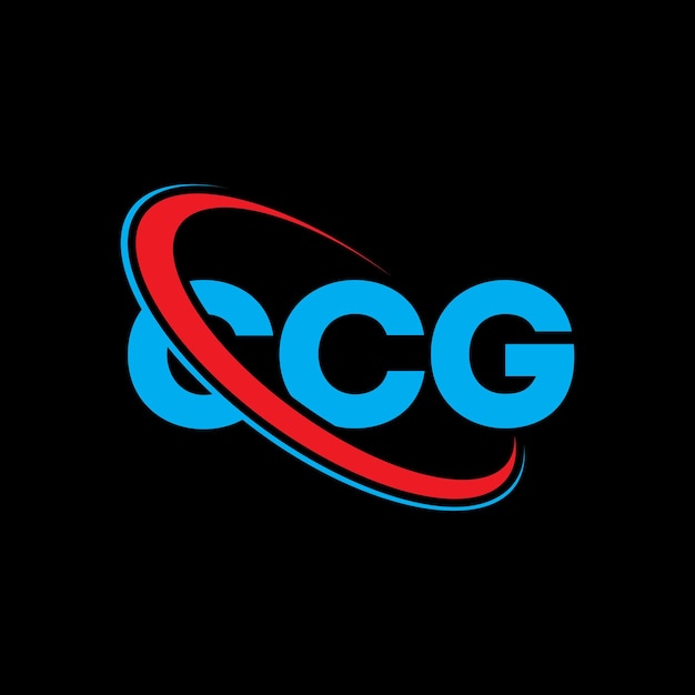 El logotipo CCG, la letra CCG, el diseño del logotipo de la carta CCG, las iniciales CCG, vinculado con un círculo y un monograma en mayúsculas, es una tipografía CCG para el negocio tecnológico y la marca inmobiliaria.