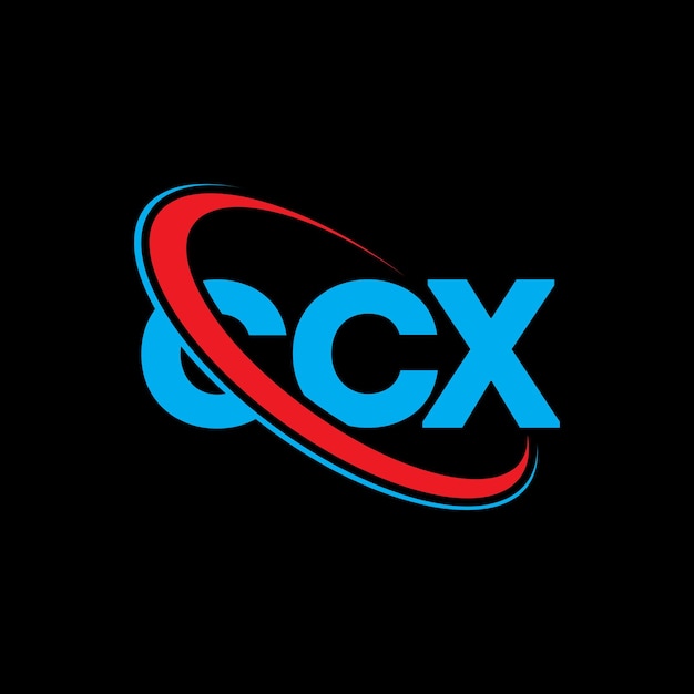 Vector el logotipo ccx, la letra ccx, el diseño del logotipo de la carta ccx, las iniciales, el logotipo de ccx vinculado con un círculo y un monograma en mayúsculas, la tipografía de ccx para el negocio tecnológico y la marca inmobiliaria.