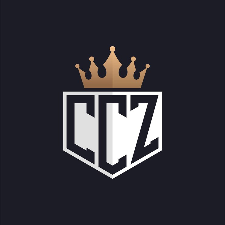 Vector logotipo ccz de lujo con corona iniciales elegantes logotipo de letra ccz para marcas exclusivas letra ccz monograma para empresas de alta gama