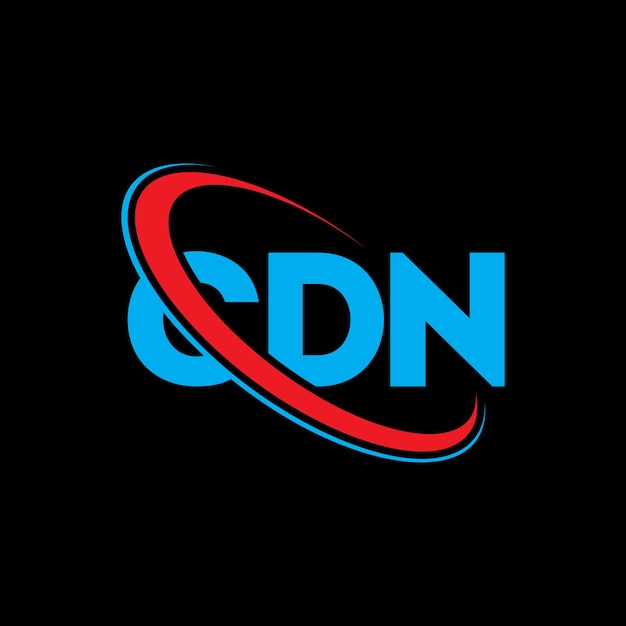 El logotipo CDN, la letra CDN, el diseño del logotipo de la carta CDN, las iniciales, el logotipo de CDN vinculado con un círculo y un monograma en mayúsculas, la tipografía de CDN para el negocio tecnológico y la marca inmobiliaria.
