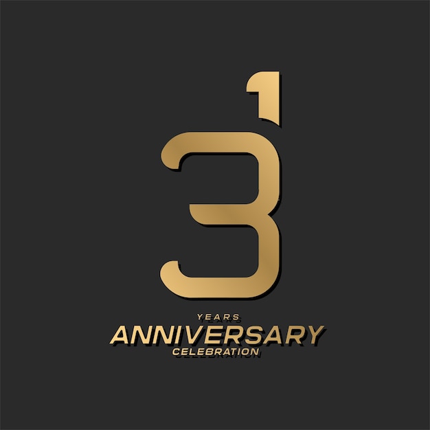 Logotipo de celebración del aniversario de 31 años con número elegante moderno
