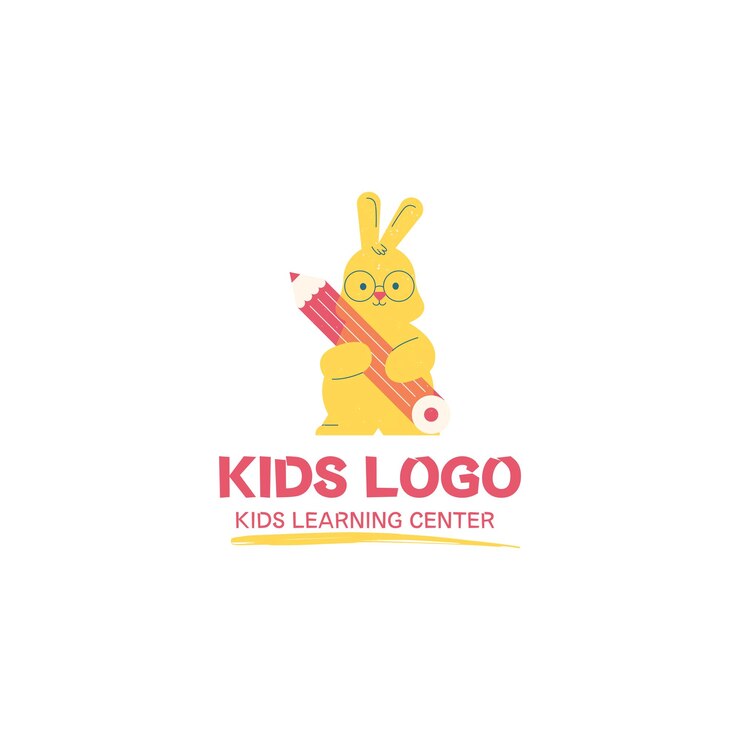 El logotipo del Centro de Aprendizaje para Niños con un conejo con lápiz