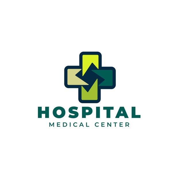 logotipo del centro médico del hospital logotipo de atención médica logotipo de la clínica