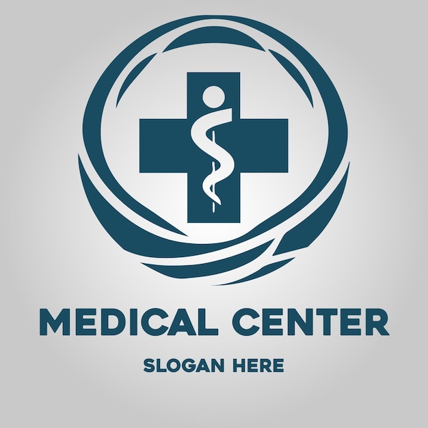 Vector el logotipo del centro médico, el logotipo del hospital, el logo del centro clínico, el logo de la clínica y el logotipo de la clínica.