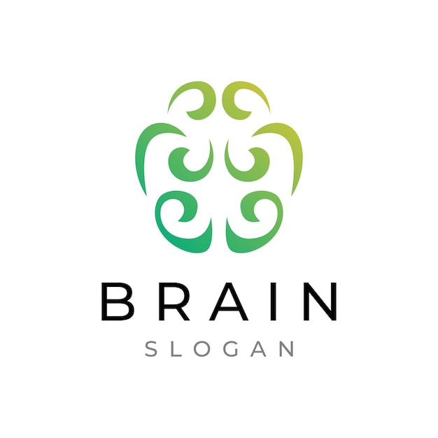 El logotipo del cerebro abstracto con un concepto moderno es adecuado para la salud tecnológica y otros negocios