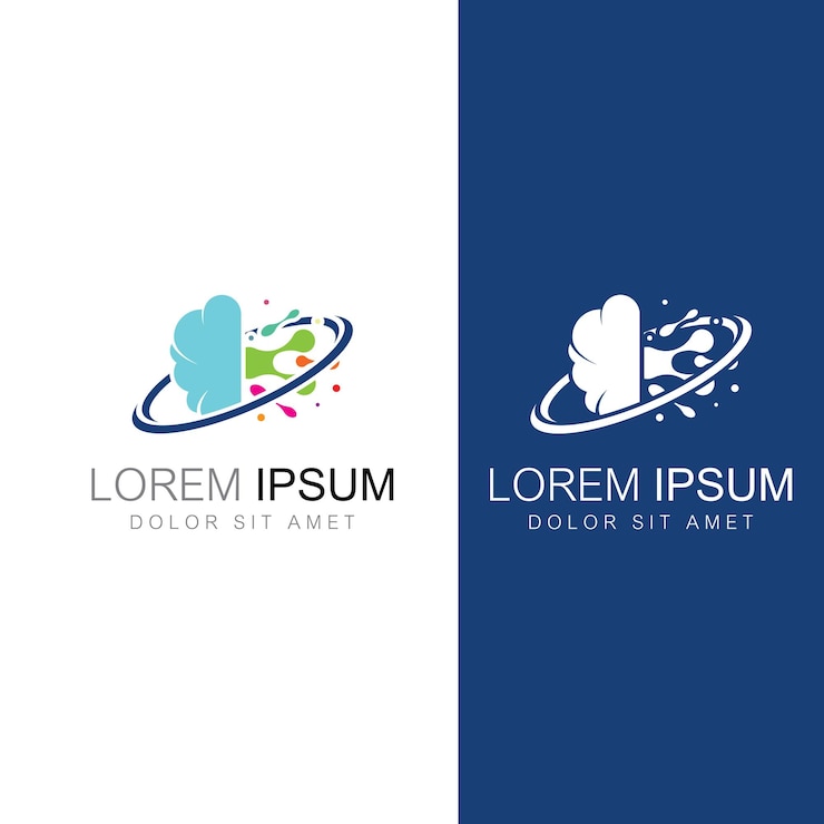 Vector logotipo del cerebro logotipo del cerebro con combinación de tecnología y células nerviosas de la parte del cerebro con plantilla de ilustración vectorial de concepto de diseño