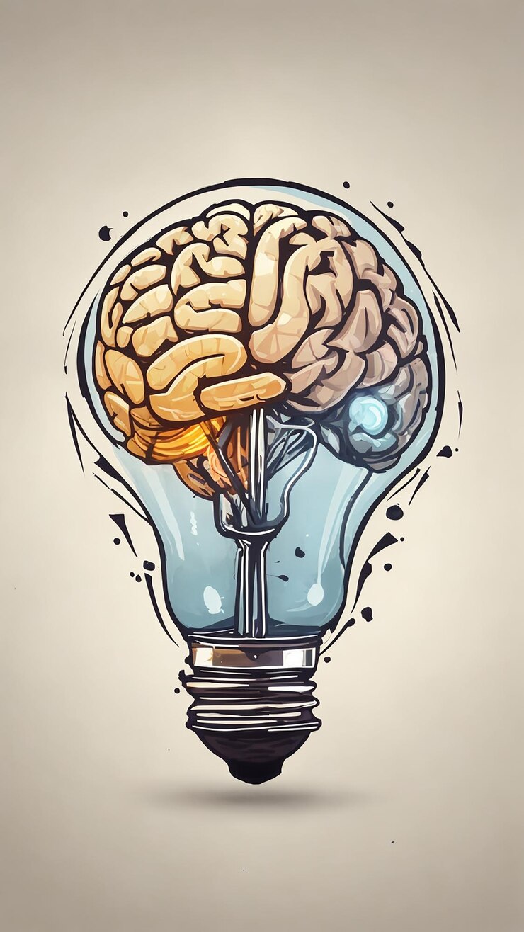 El logotipo del cerebro radiante
