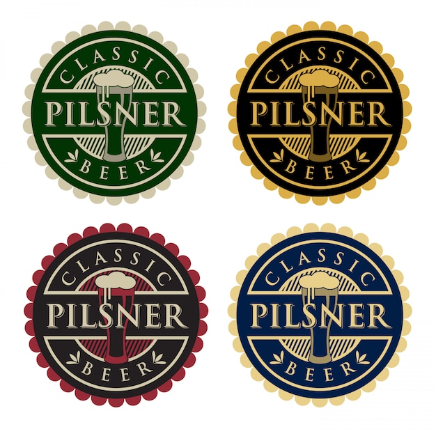 Vector logotipo de la cerveza pilsner