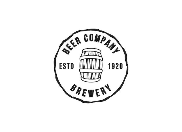 Logotipo de cerveza y plantilla de diseño de logotipo de empresa de bebidas alcohólicas