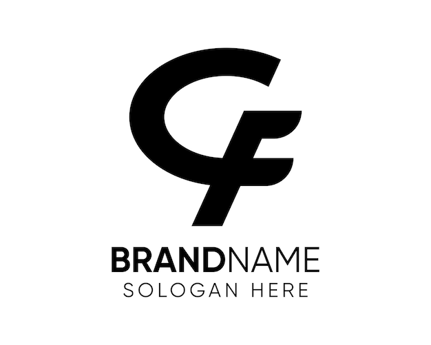 Logotipo CF inicial innovador mínimo y logotipo FC Letra CF FC CF monograma elegante y creativo