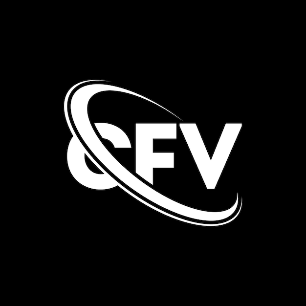 Logotipo CFV letra CFV letra diseño del logotipo Iniciales CFV logotipo vinculado con círculo y mayúscula monograma logotipo CFV tipografía para negocios de tecnología y marca inmobiliaria
