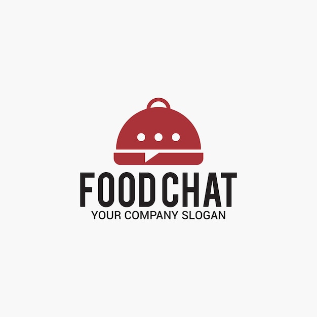 Vector logotipo de chat de comida