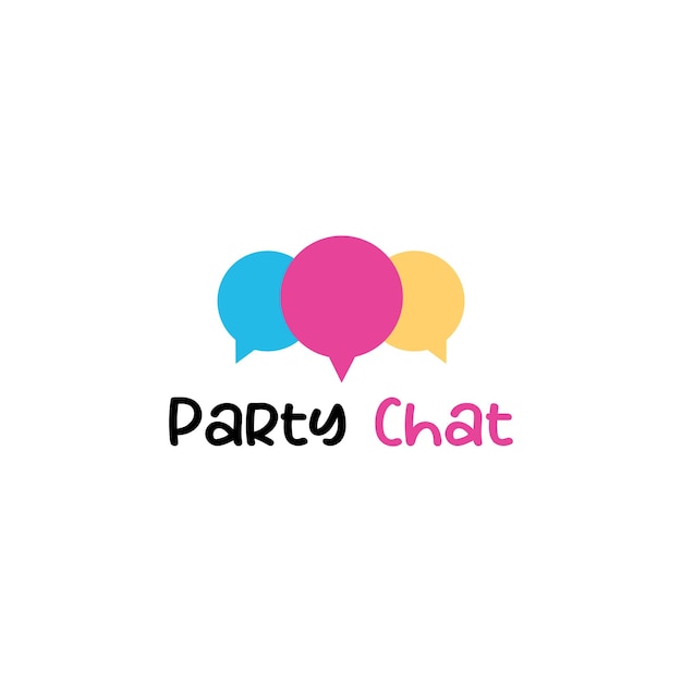 Logotipo de chat de fiesta