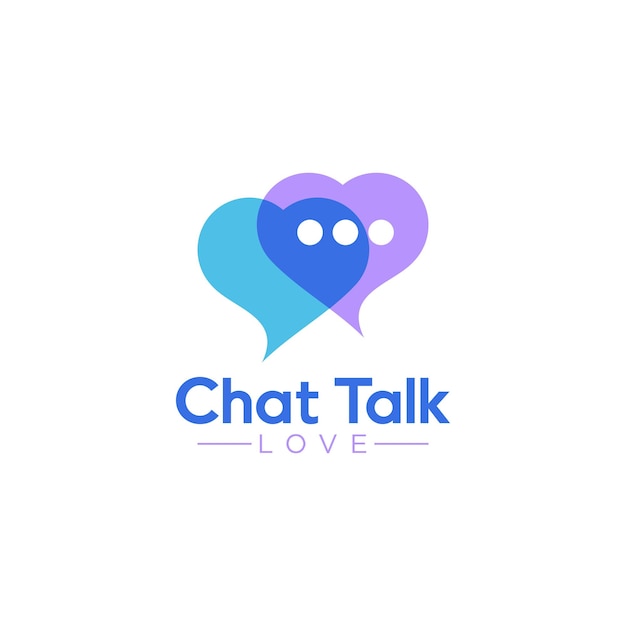 El logotipo de Chat Talk Love