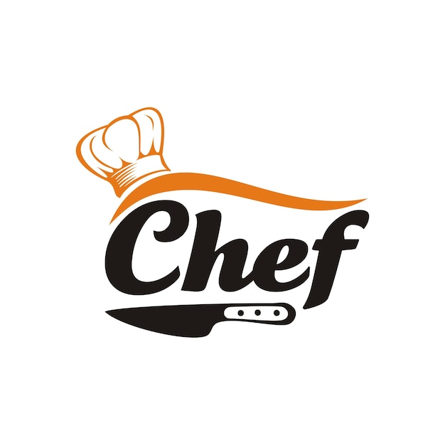 El logotipo de un chef cocinando