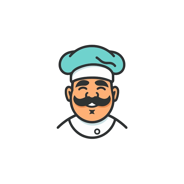 logotipo de chef de ilustración plana