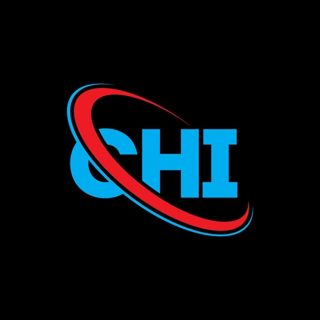 Logotipo CHI diseño de logotipo de la letra CHI iniciales CHI logotipo vinculado con círculo y mayúscula monograma logotipo CHI tipografía para negocios de tecnología y marca inmobiliaria