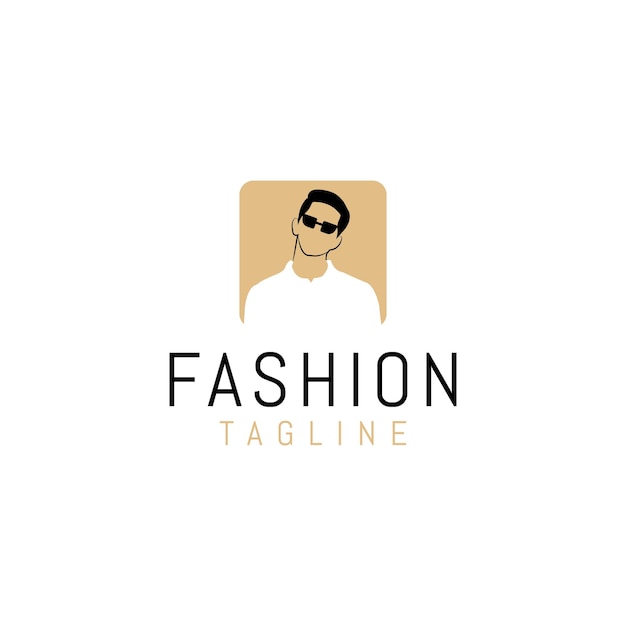 Logotipo de chico de moda moderna