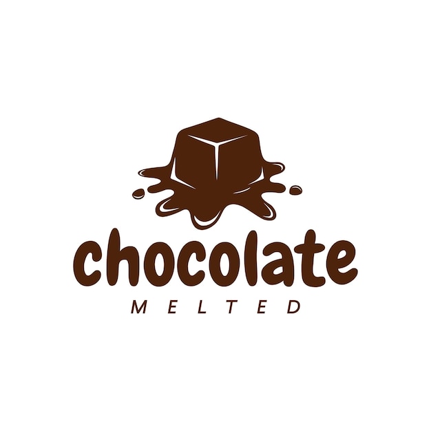 Logotipo de chocolate derretido goteando