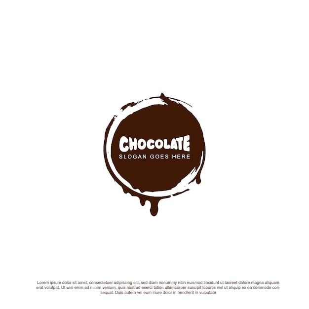 Logotipo de chocolate con vector de salpicadura