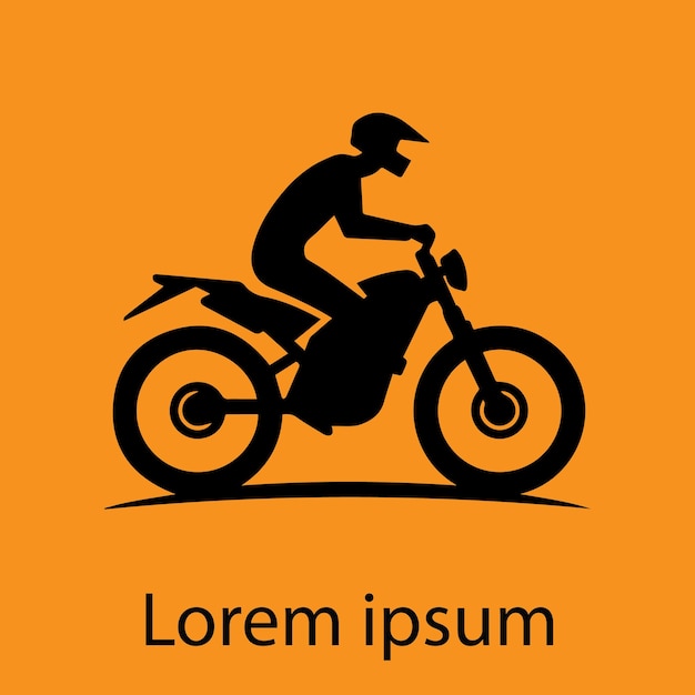 Logotipo del ciclista o logotipo de la bicicleta para negocios y obras de arte