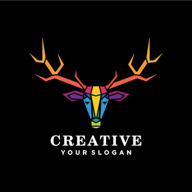 Logotipo de ciervo colorido