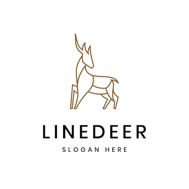 Logotipo de ciervo de línea