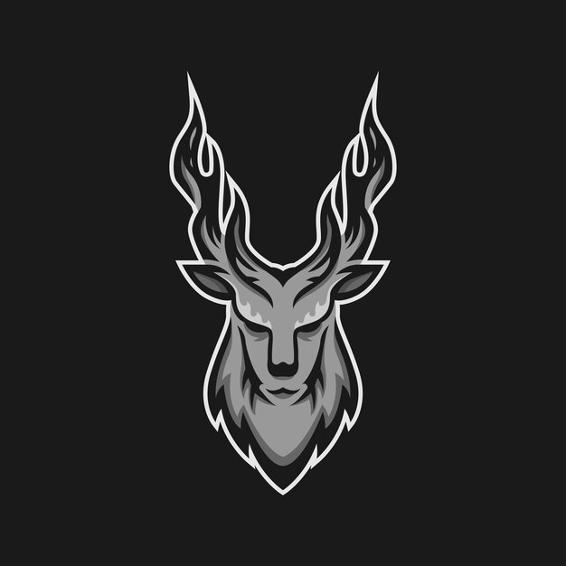 Logotipo de ciervo malvado