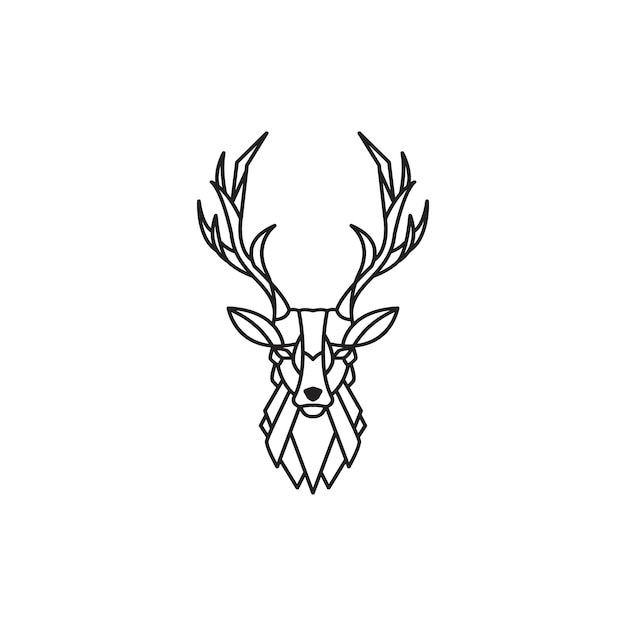 Logotipo de ciervo Monoline
