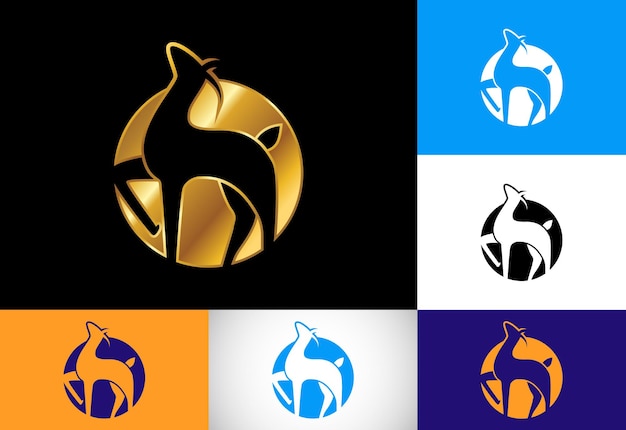 Logotipo de ciervo Plantilla de vector de diseño de logotipo de ciervo
