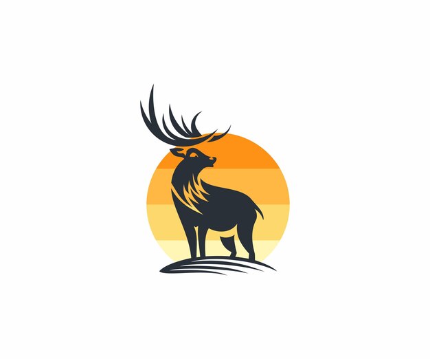 logotipo de ciervo silueta