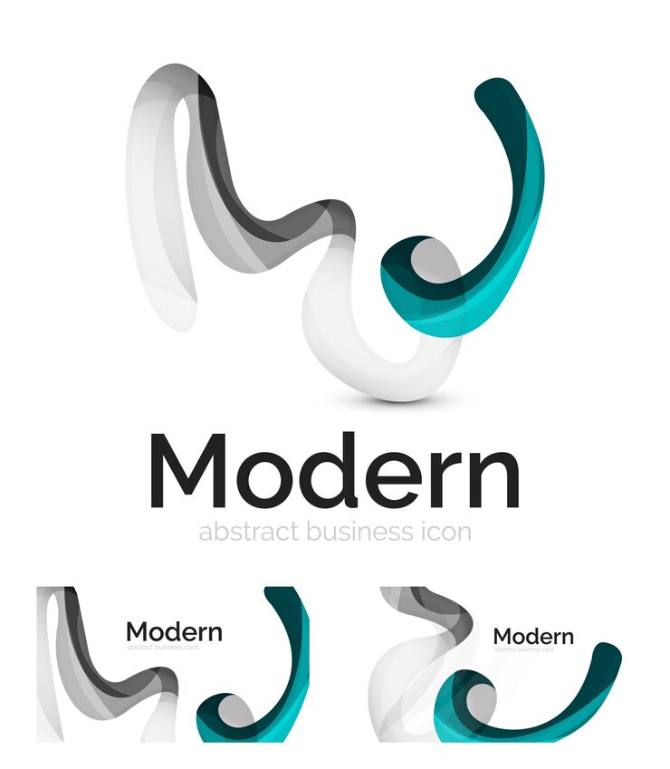 Vector logotipo de cinta abstracta vectorial con diseño de identidad de tarjeta de visita