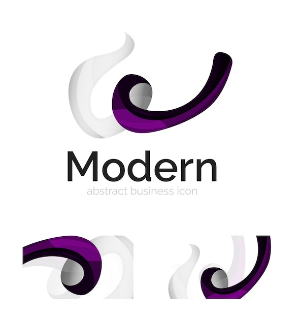 Logotipo de cinta abstracta vectorial con diseño de identidad de tarjeta de visita