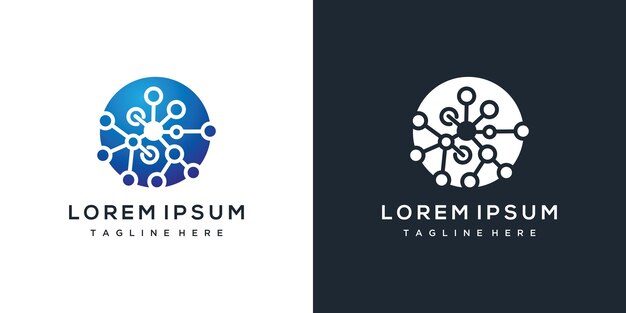 Logotipo del circuito innovación digital Logotipo progreso tecnológico