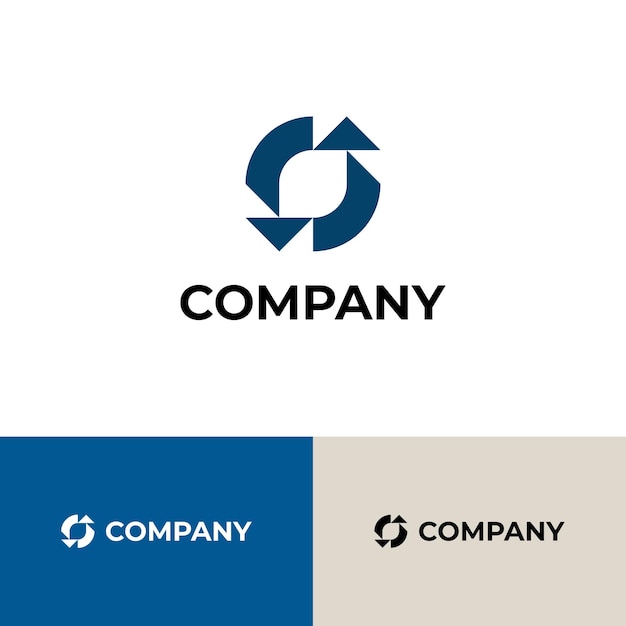 Logotipo circular abstracto para una empresa de tecnología o consultoría