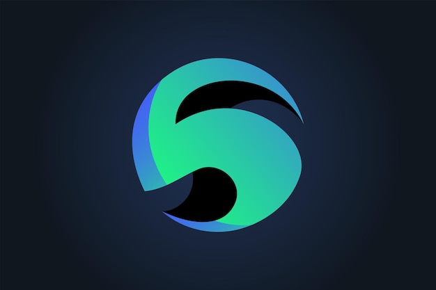 Logotipo circular de la letra S