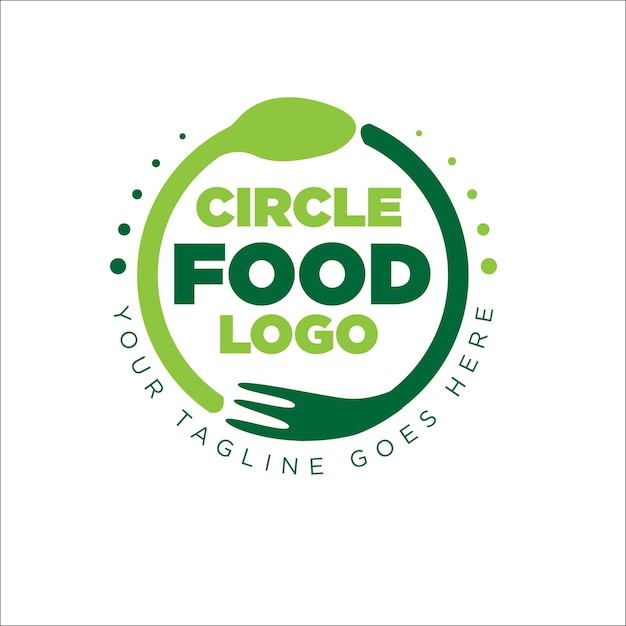 El logotipo del círculo de alimentos diseña vectores simples íconos y símbolos modernos