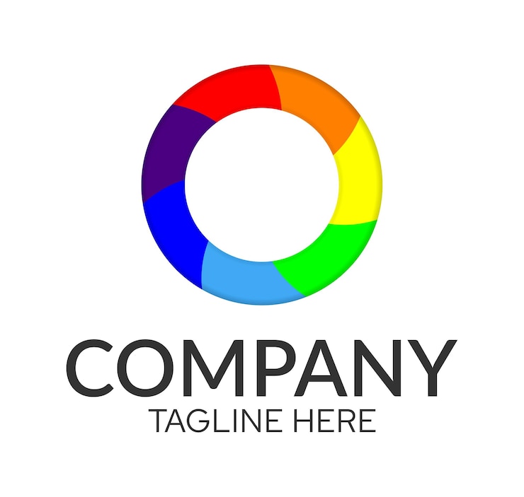 Vector logotipo del círculo del arco iris