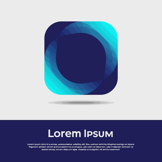 Logotipo del Círculo Azul Abstracto