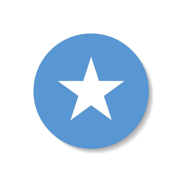 El logotipo del círculo de la bandera de Somalia es un diseño de ilustración vectorial por computadora.