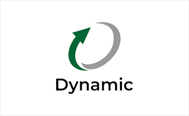 el logotipo del círculo dinámico crece la flecha hacia arriba el vector del logotipo actualiza el diseño de circulación