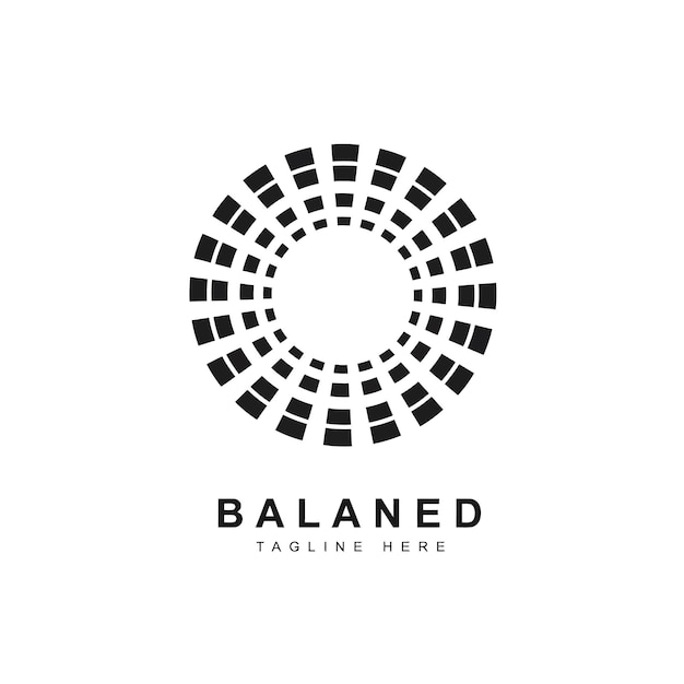 El logotipo del círculo equilibrado