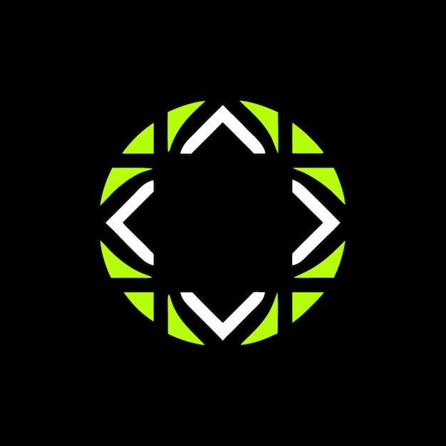 Logotipo de círculo geométrico abstracto