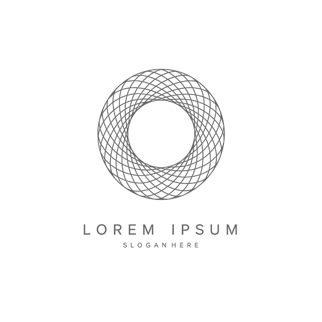 Logotipo del círculo geométrico abstracto