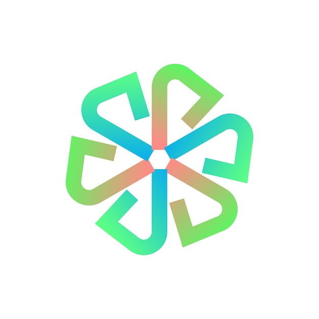 El logotipo del círculo de gradiente en espiral de colores