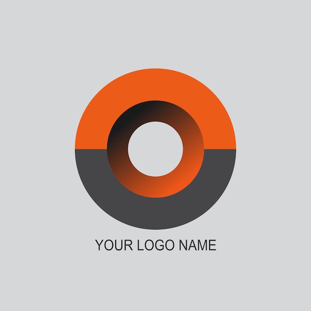 Logotipo del círculo naranja para la identidad corporativa